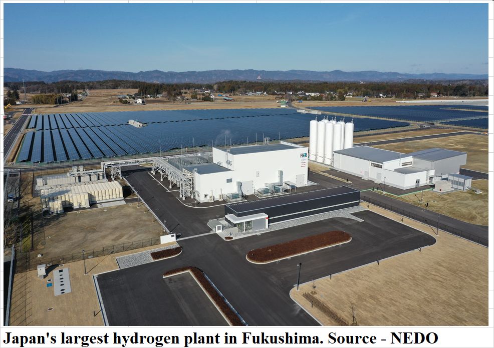 Japan's largest hydrogen plant in Fukushima. Source - NEDO