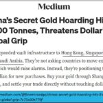 2026-01-26 china’s gold vaults in honkong, singapore and saudi arabia