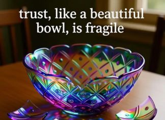 Trust is fragile, like a Murano vase, but far more valuable